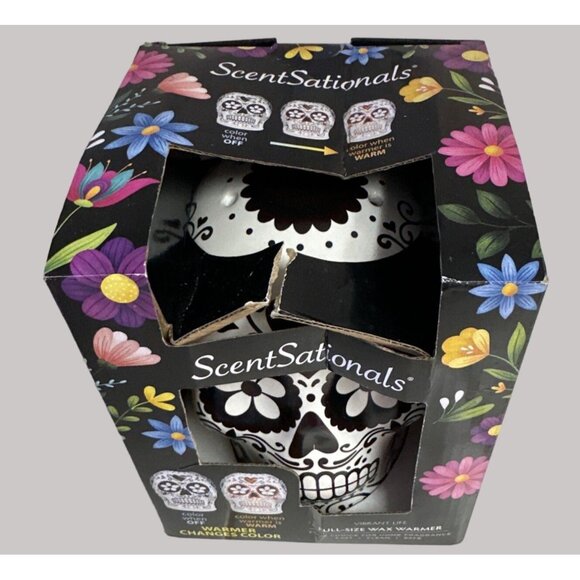 ScentSationals Day 3D The Dead Color Changing Wax Warmer Black & White - Picture 6 of 9